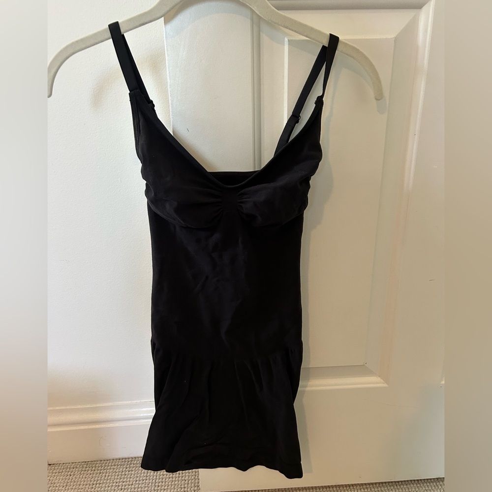 SKIMS Black Sculpting Slip Dress with Adjustable Straps